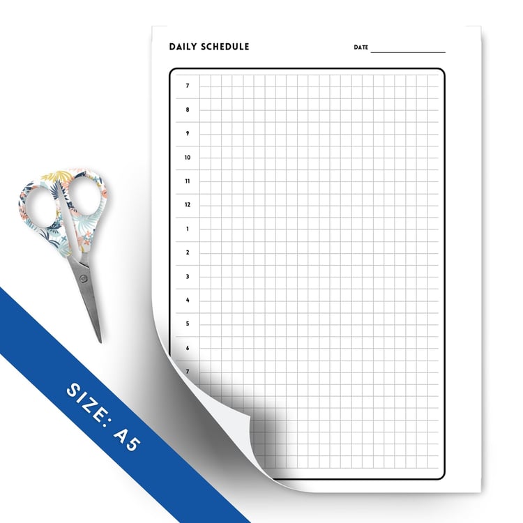 Minimalist Daily Planner | Printable Daily Schedule | Daily Agenda Template