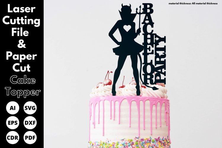 laser cut file, bachelor party, cake topper, bachelor cake topper, svg file, laser cutting file, party decor, cake decoration, svg for laser cutting