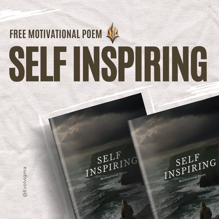“Self Inspiring" is a deeply motivational poem that takes you on a journey of self-reflection and empowerment. Its an honest conversation between the self and the inner self, tackling feelings of doubt, despair, and hopelessness, while ultimately offerin