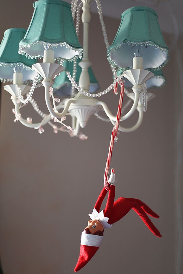 candy cane elf on the shelf