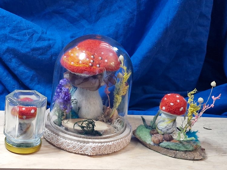 mushroom needle felting