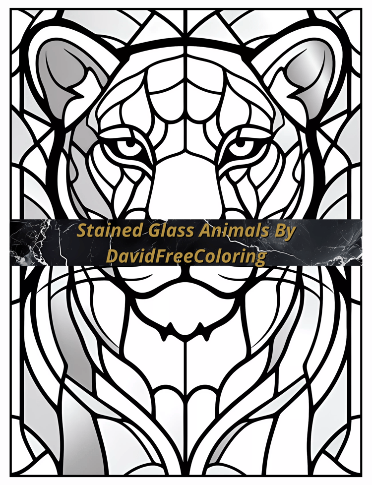 Stained Glass Animals Coloring Book is a coloring book for adults with 80 Animal images in Stained Glass look: cats, dogs, owls and more. Have fun coloring them creatively, both through the download of PNG and PDF files. Animal Stained Glass Coloring Book
