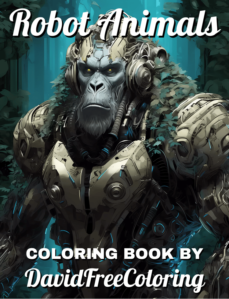 Robot Animals Coloring Book is a coloring book for adults with 40 Mechanical Animals to color creatively, both through the download of PNG and PDF files. Robot Animals Coloring Book Robot Images for Adult Coloring Pages Animals printable coloring book gif