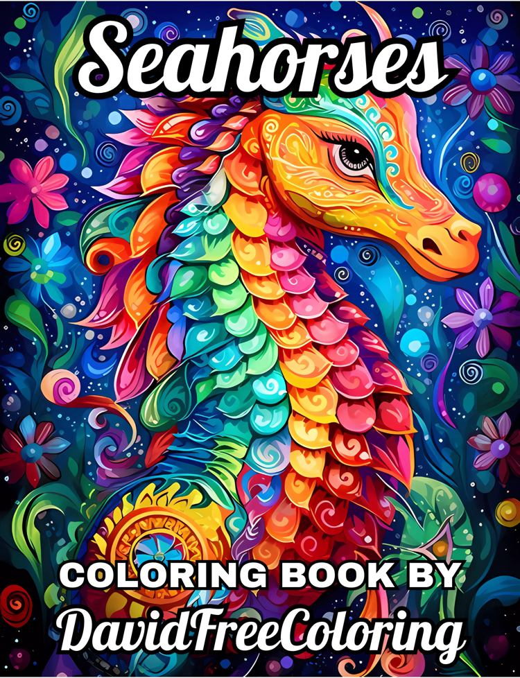 Seahorses Coloring Book is a coloring book for adults with 50 Cute Seahorses images to color creatively, both through the download of PNG and PDF files. Seahorses Coloring Book Seahorses Images for Adult Coloring Pages Cute Seahorses printable coloring bo