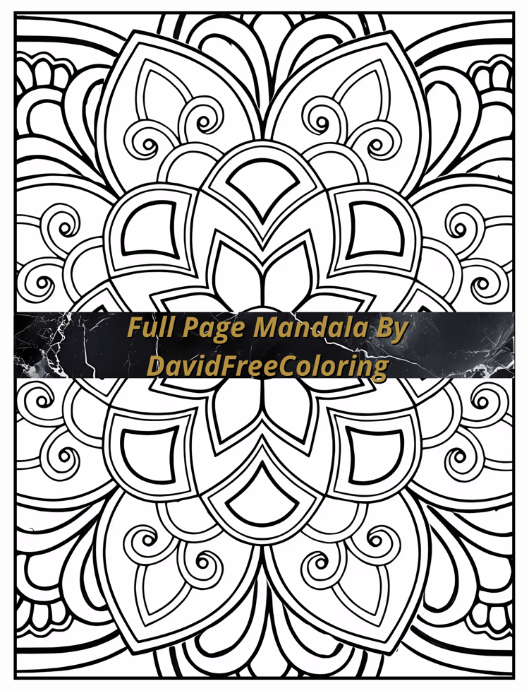 Full Page Mandala Coloring Book is a coloring book for adults with 150 Mandala Pattern images to color creatively, both through the download of PNG and PDF files. Full Page Mandala Coloring Book Pattern Images for Adult Coloring Pages Mandala printable co