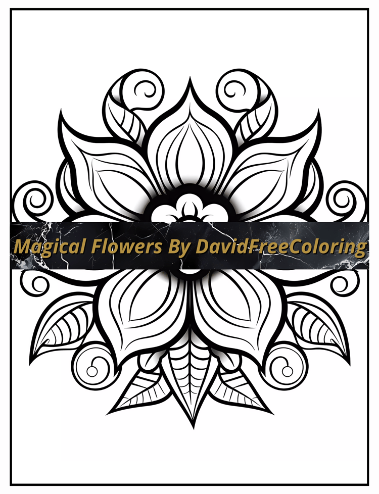 Magical Flowers Coloring Book is a coloring book for adults with 120 Beautiful Flower images to color creatively, both through the download of PNG and PDF files. Magical Flowers Coloring Books Flower Image for Adult Coloring Pages Flowers printable colori