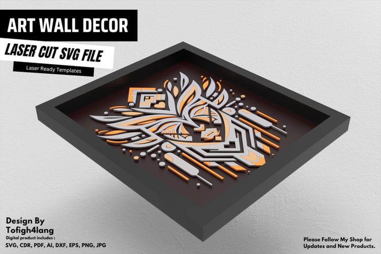 Art Wall Decor - Tribal Mother Head | Laser Cut File | Paper SVG for Wall Art Design