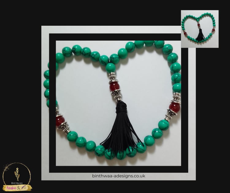 Mini Tas.beeh Fatima - Green Turquoise & Agate