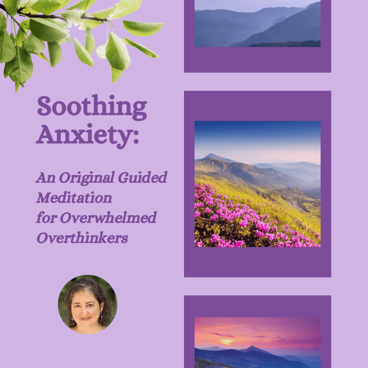 Visual images of nature that you will see during the guided meditation and image of Santou Carter who is the voice guiding you through the meditation for anxiety
