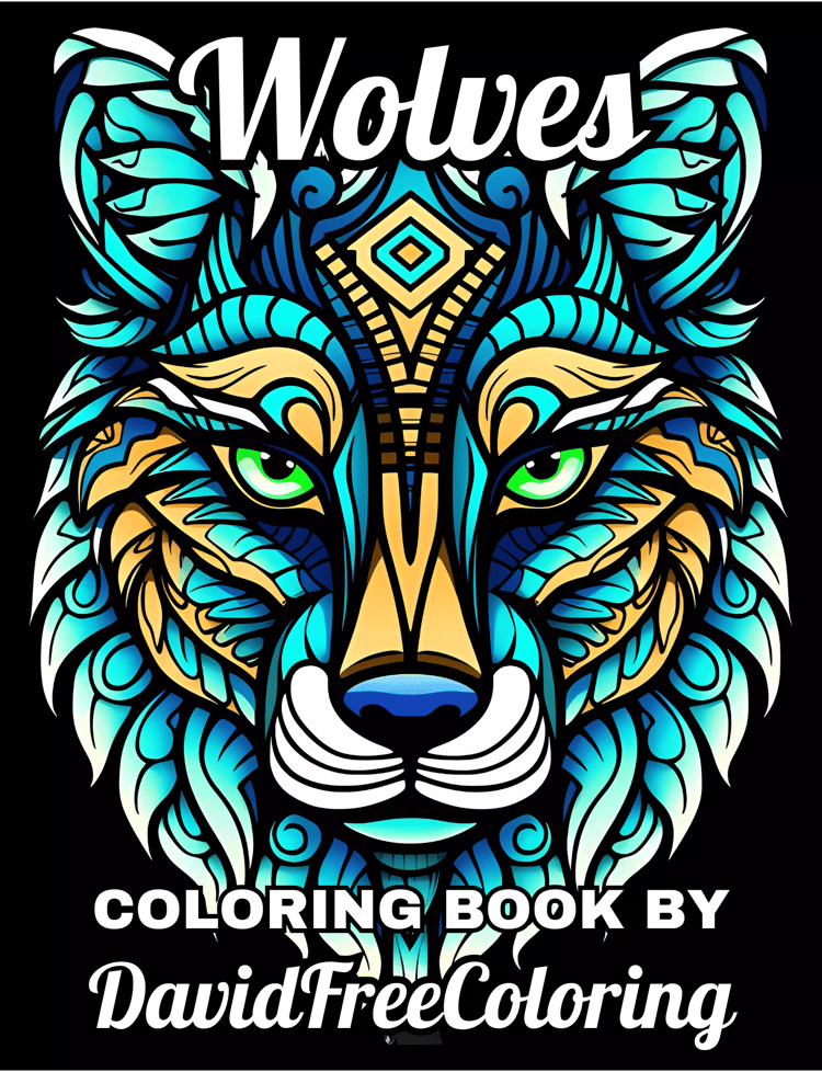 Wolves Coloring Book is a coloring book for adults with 40 Beautiful Wolf images to color creatively, both through the download of PNG and PDF files. Wolves Coloring Book Wolf Coloring Image for Adult Coloring Pages Wolf printable coloring book dog gift f