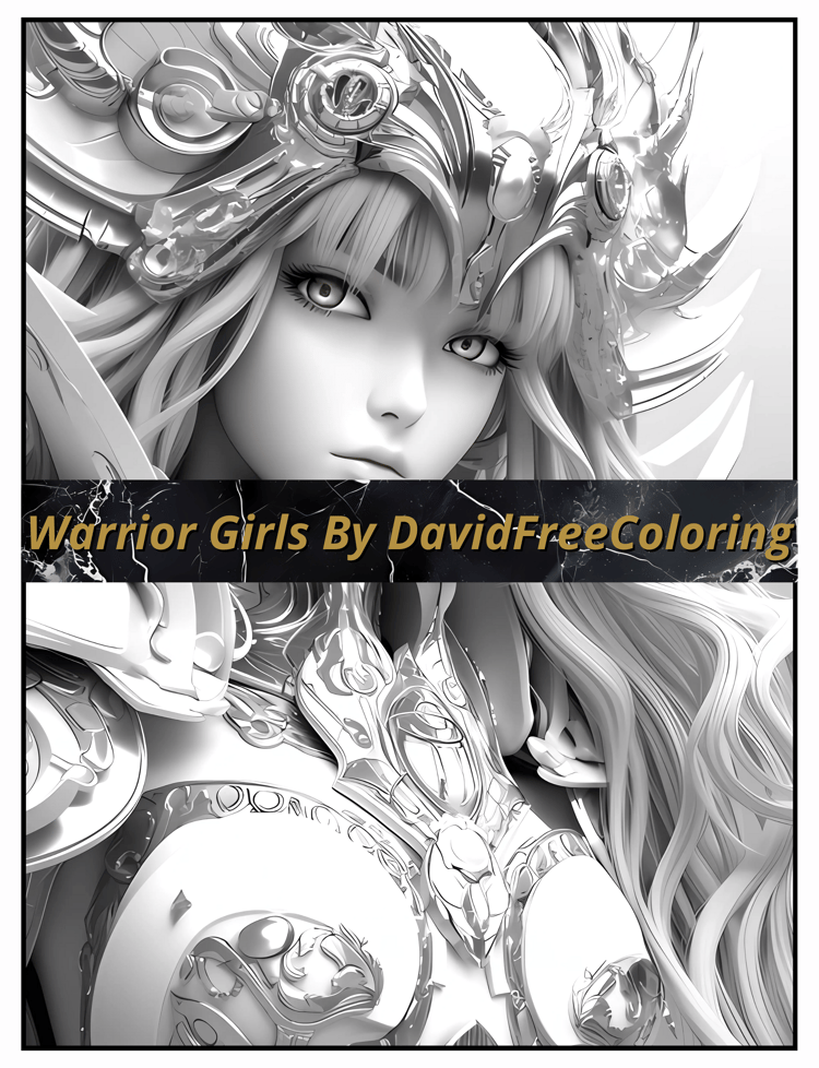 Warrior Girls Coloring Book is a coloring book for adults with 30 Beautiful Warriors Women images to color creatively, both through the download of PNG and PDF files. Warrior Girls Coloring Book Female Warrior 3D Image for Adult Coloring Page Women printa
