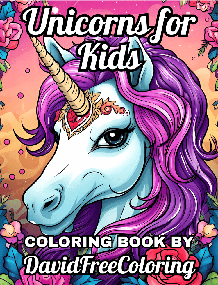 Unicorns for Kids Coloring Book is a coloring book for kids with 50 cute fantasy Unicorn images to color creatively, both through the download of PNG and PDF files. Unicorns Coloring Book Adorable Images for Kids Coloring Pages Cute Unicorns printable col