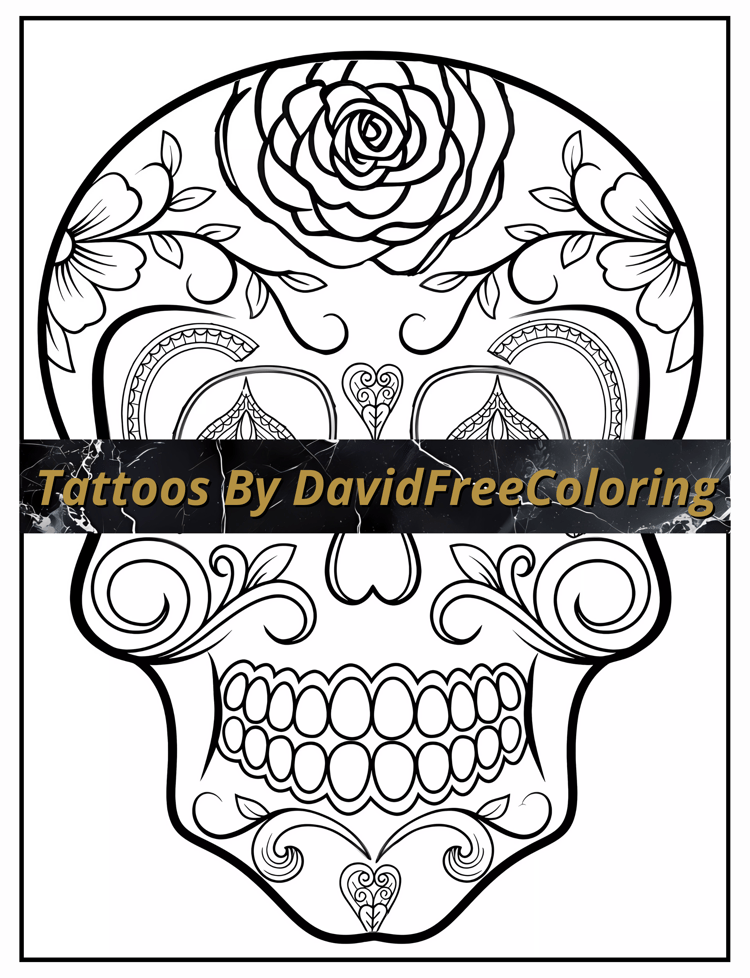 Tattoos Coloring Book is a coloring book for adults with 120 amazing Tattoo ideas images: flowers, crowns, anchors, skulls, and more. Have fun coloring them creatively, both through the download of PNG and PDF files. Tattoos Coloring Book Tattoos Images f