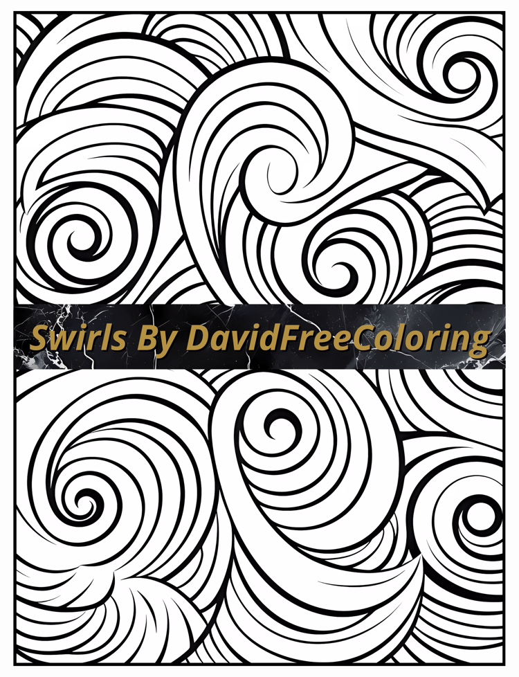 Swirls Coloring Book is a coloring book for adults with 120 Swirl Patterns images to color creatively, both through the download of PNG and PDF files. Swirls Coloring Book Swirl Patterns Images for Adult Coloring Pages Swirls printable coloring book gift 
