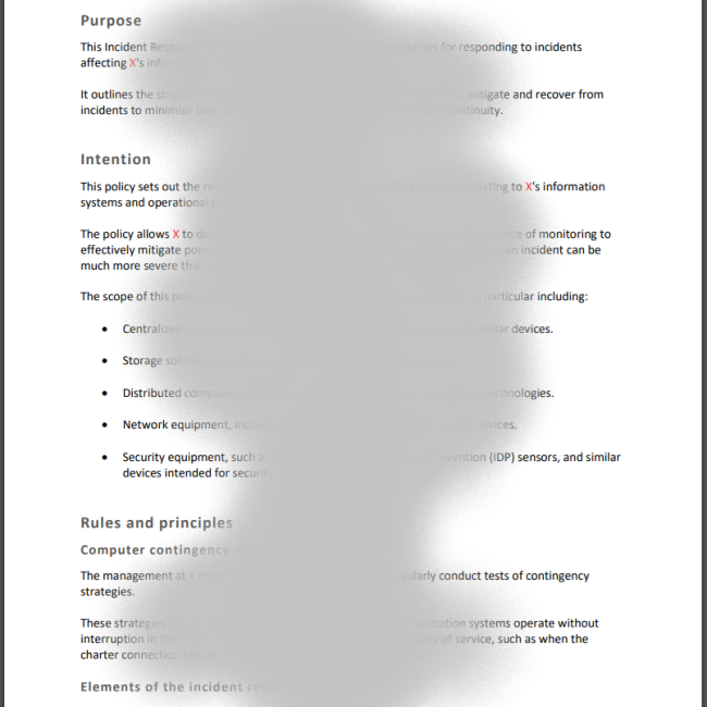 Incident Response Policy Review