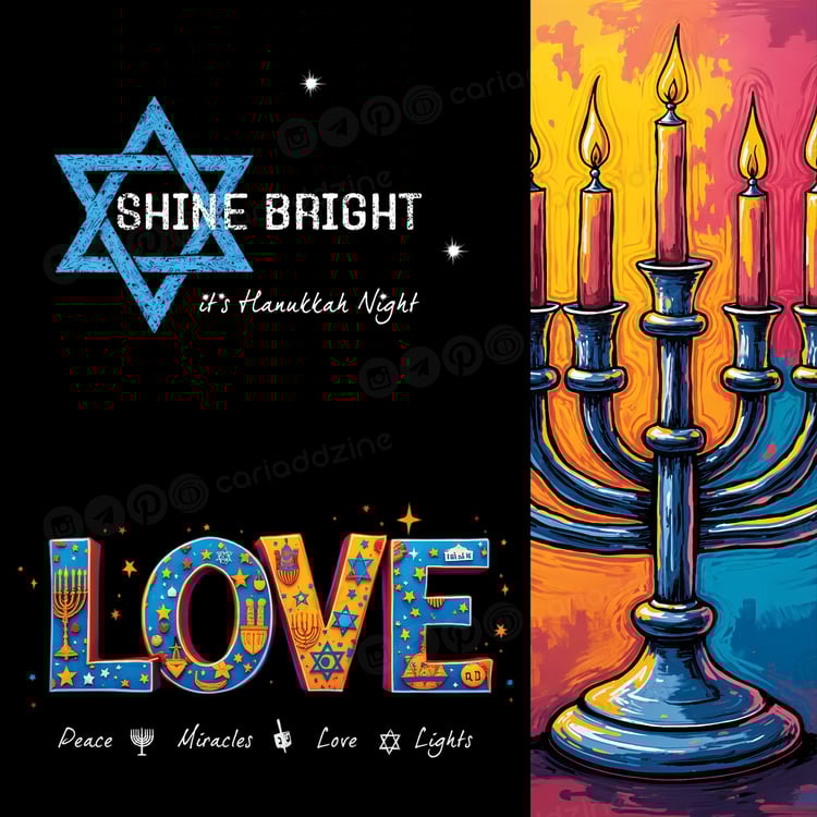 Hanukkah art, Menorah images, Festival of Lights, Jewish holiday designs, Hanukkah decorations, Hanukkah gifts, Messianic Hanukkah, Jewish wall art, Hanukkah decor, Cariad Dzine design