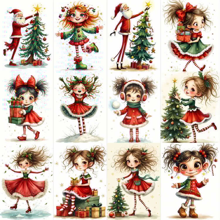 Christmas graphics, festive images, holiday designs, free Christmas images, Christmas clipart, quirky Christmas art, Christmas decorations, gingerbread cookies, sublimation images, Cariad Dzine design