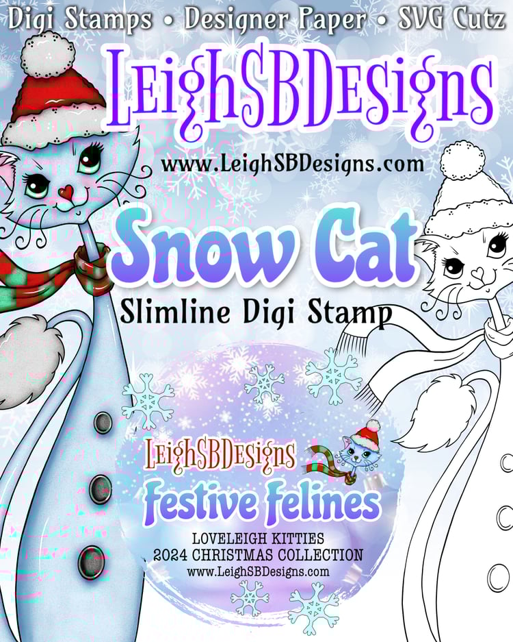 LeighSBDesigns Snow Cat Loveleigh Kitty