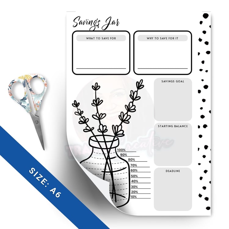 Printable Gray Savings Jar Planner – Organize Your Savings