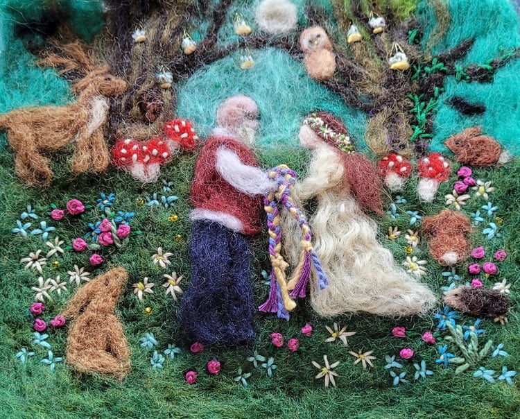 needle felted picture