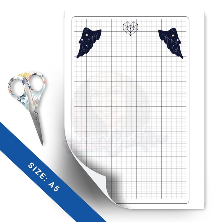 Printable Celestial Grid Notes – A5 Size for Organized Note-Taking