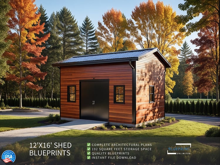 Obtain construction permits for your backyard shed with blueprint shed plans.
