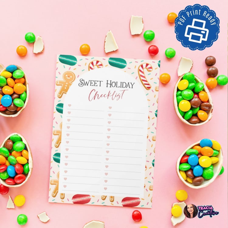 Festive Sweet Christmas Checklist Planner Insert