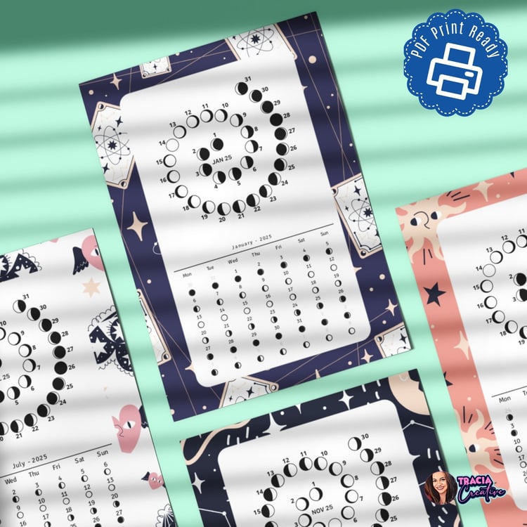 Printable 2025 Moon Phases Calendar – Track Lunar Cycles