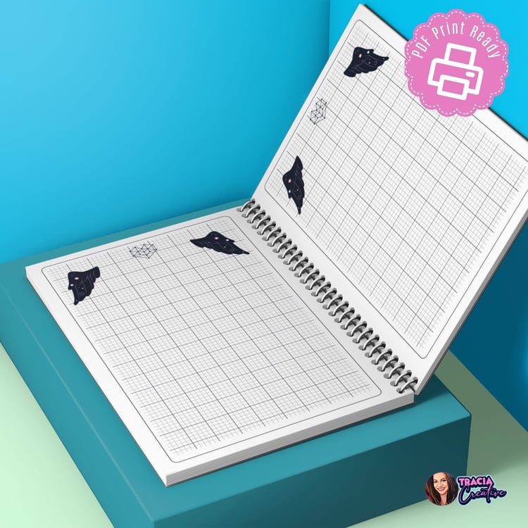 Printable Celestial Grid Notes – A5 Size for Organized Note-Taking