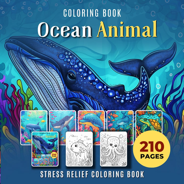 Coloring Book Ocean Animal