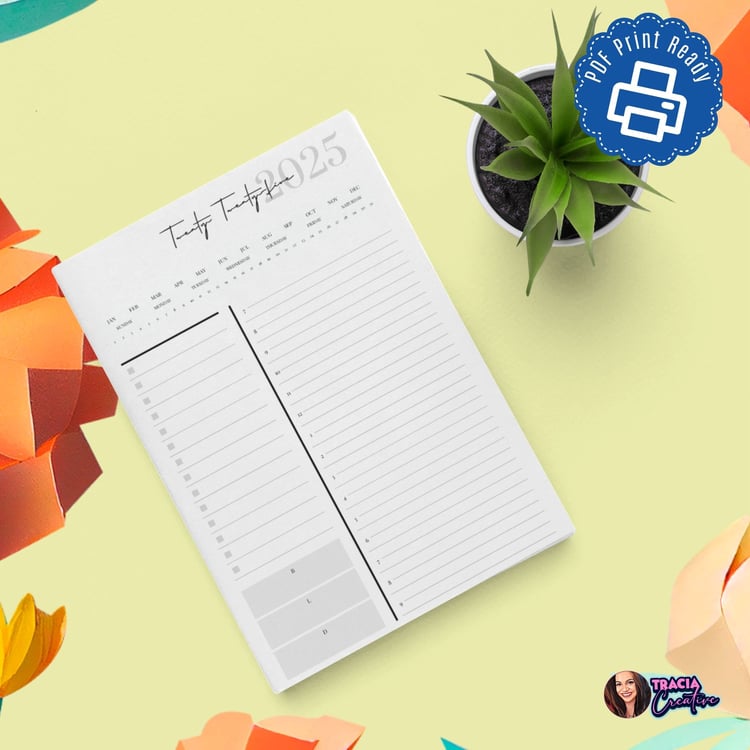 Versatile 2025 Undated Daily Planner Insert - Minimalist Design