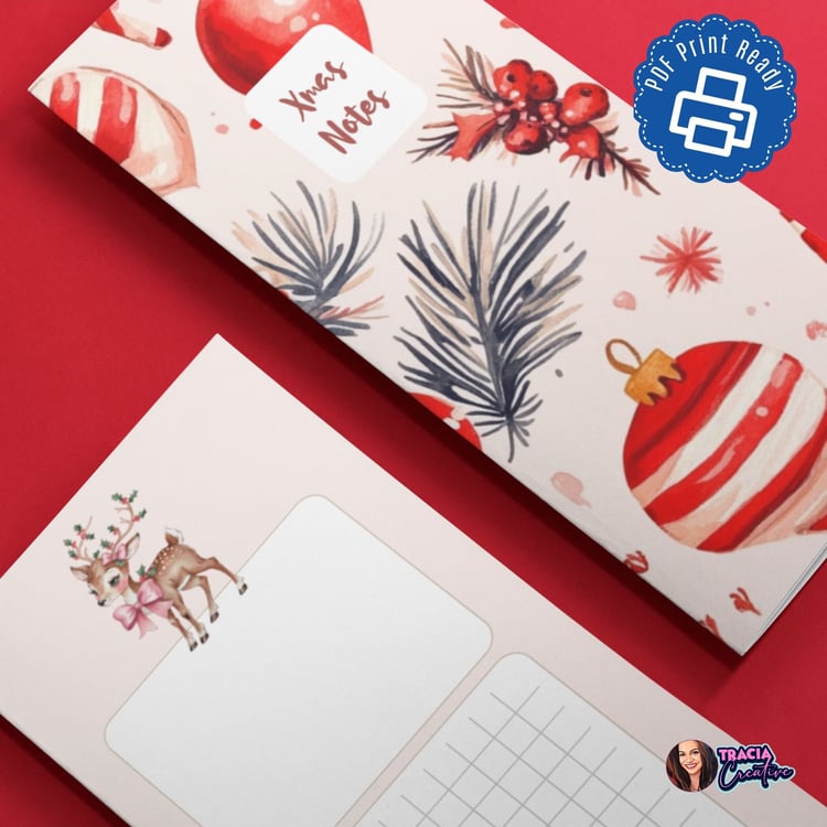 Jolly Christmas Notes & Lists Planner Insert for Holiday Planning