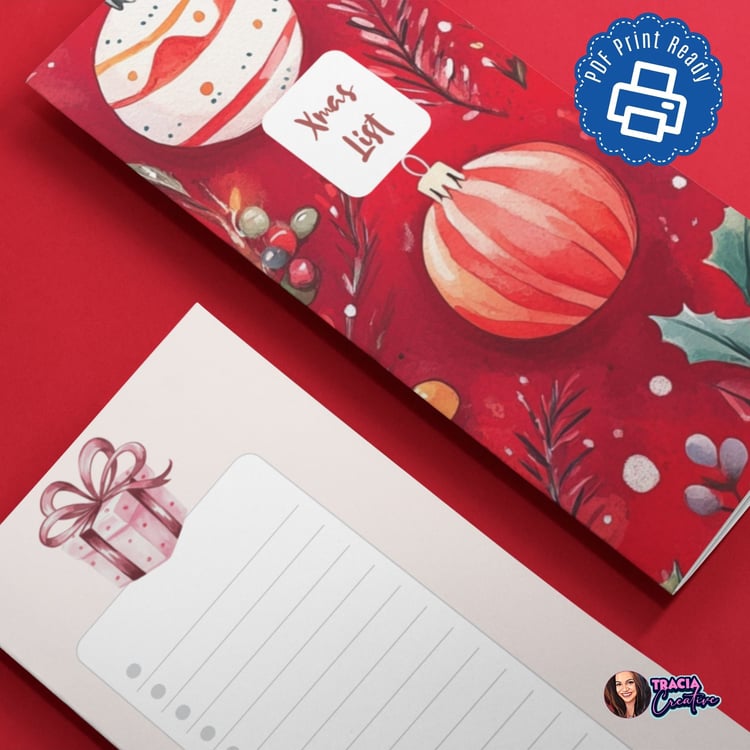 Jolly Christmas Notes & Lists Planner Insert for Holiday Planning