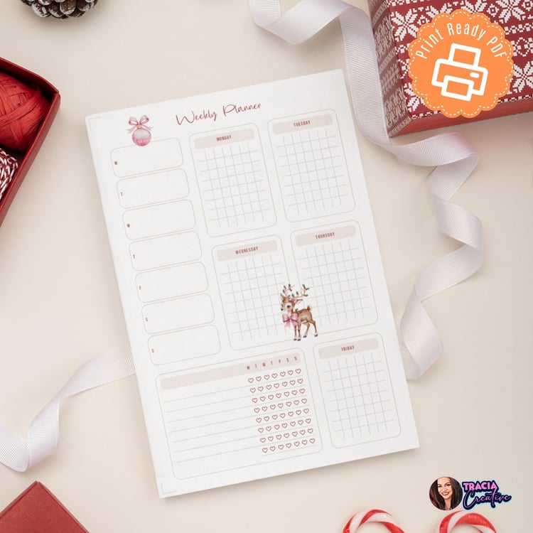 Christmas Weekly Planner Insert | A5 Printable PDF