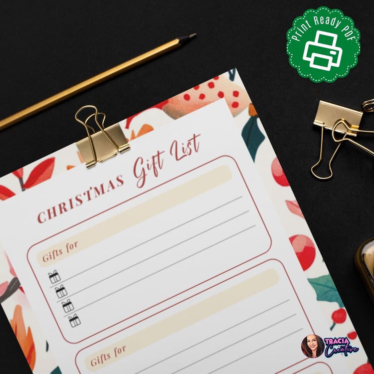 Organize Your Holiday with Our Christmas Gift List Planner Insert