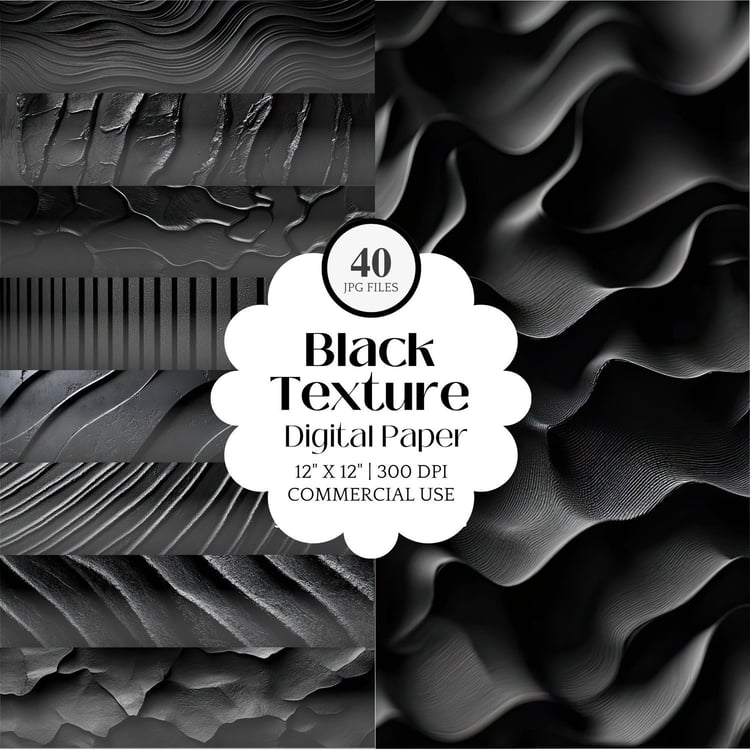 black textured background digital paper
