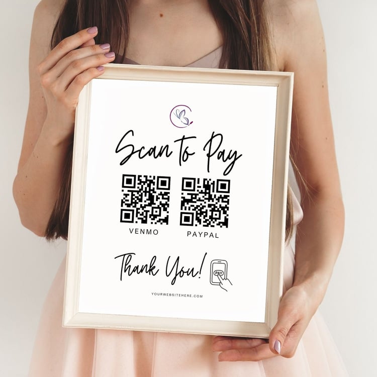 scan to pay customizable sign canva template for markets pop up shop