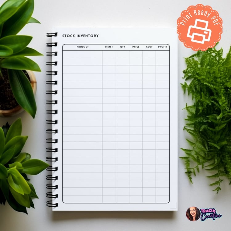 Business Inventory Tracker | Stock Management Printable