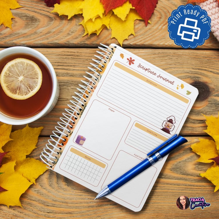 Fall Scripture Journal | Bible Study Journal | Christian Planner