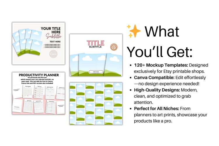 120+ Canva Mockup For Etsy Shop Templates
