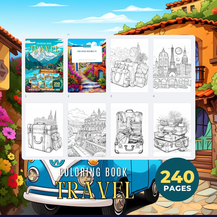 Coloring Book Travel - Warong Buku