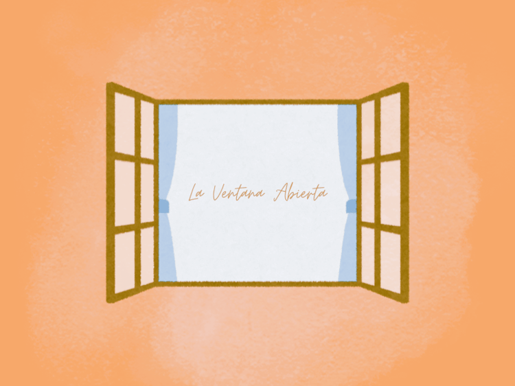 Ilustración ventana polvorienta abierta