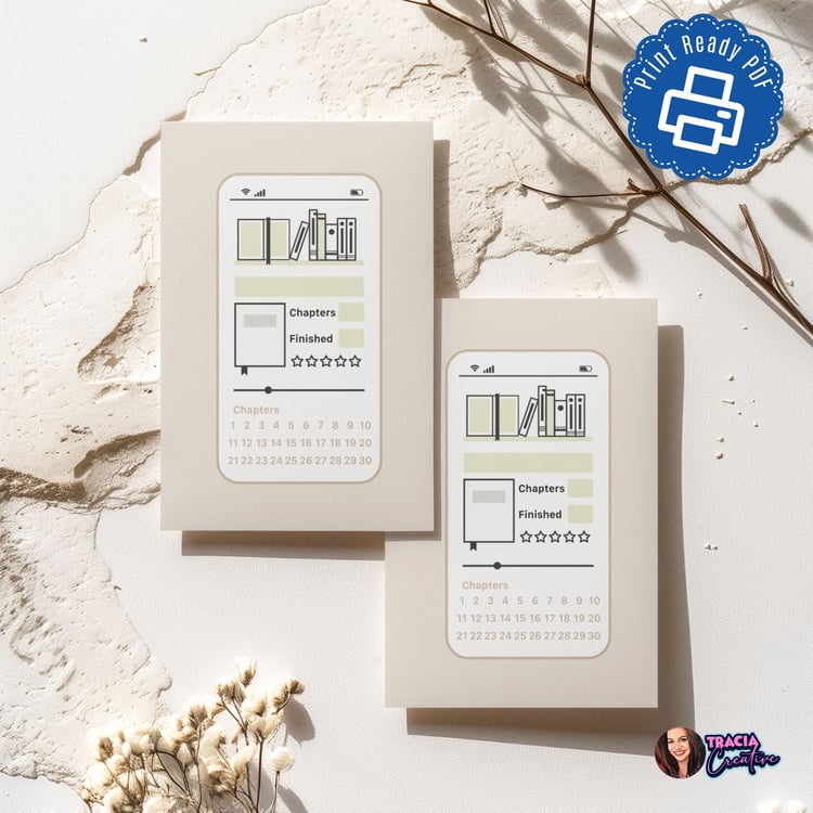 Audiobook Reading Tracker | Log Chapters Listened | Instant Download PDF | Reading Journal
