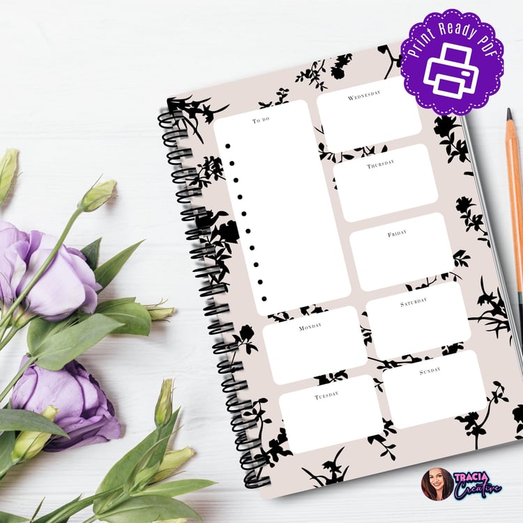 Weekly Planner - Silhouette | A5 Printable | Instant Download PDF | Daily Goal Setter
