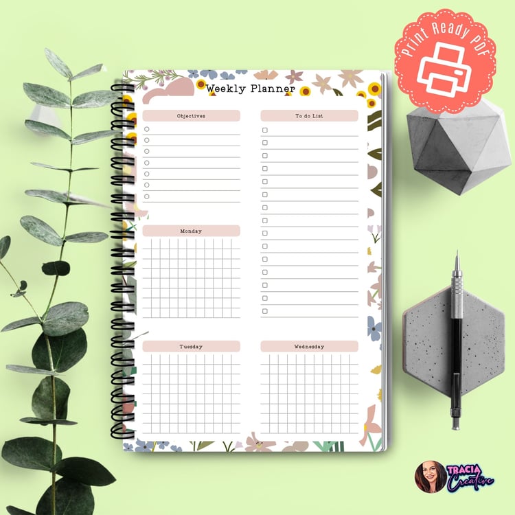 Downloadable Weekly Garden Planner | A5 Size | Instant PDF