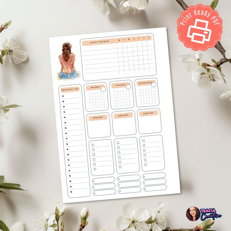 Printable A5 Weekly Planner Insert | Instant Download | Boost Productivity