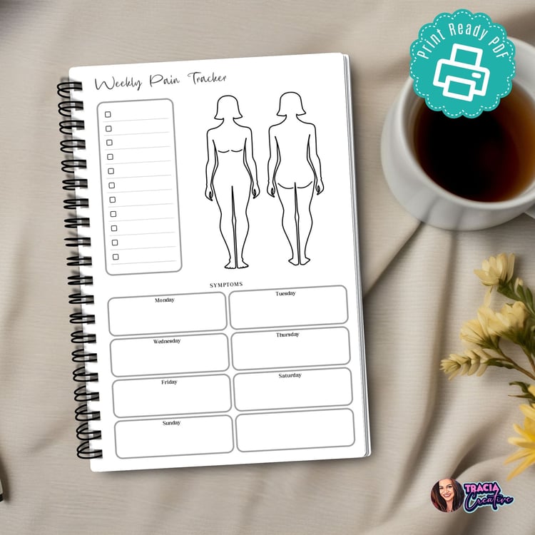 Downloadable Weekly Pain Tracker | Chronic Pain Management | PDF