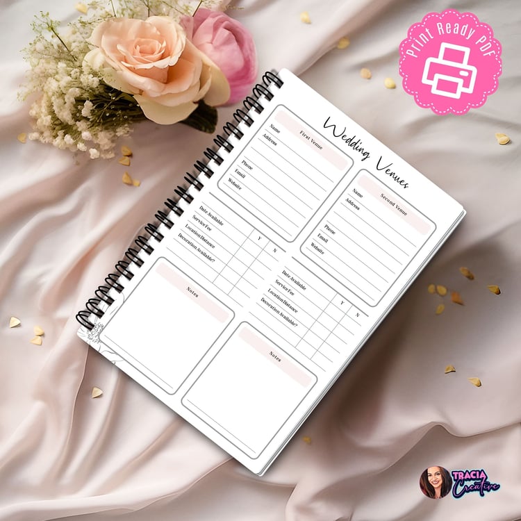 Wedding Venue Planner Insert | Tracia Creative