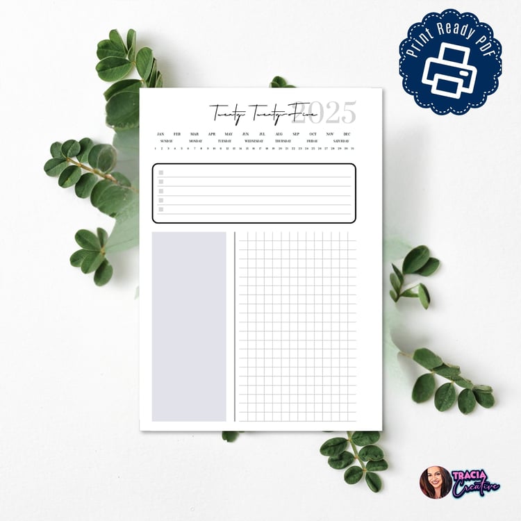 Undated 2025 Daily Planner | Tracia Creative