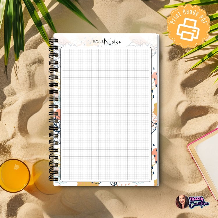 A5 Travel Notes Planner Insert | Brighten Your Plans | Tracia Creative